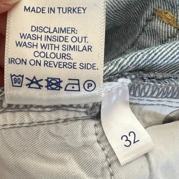 Raey Jeans Women's Size 32 Straight High Rise Cropped Organic Cotton Button Fly - Picture 6 of 11